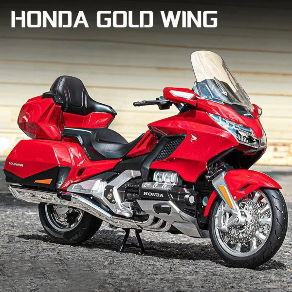 1:9 Honda Gold Wing Tour GL1800 Alloy Die Cast Motorcycle Model Vehicle Collection Sound and Light Off Road Autocycle Toys Car