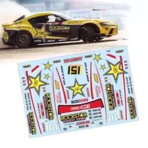 [Sticker C] 1/10 PC RC Supra Hycade Wide Body Shell 200mm Width Lampshade Exhaust Transparent Shell Body For Turing Dirft Mst Yokomo Hpi Hsp