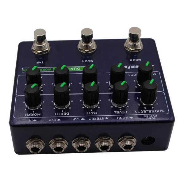 DUAL-MOD: Demonfx-DUAL MOD WORKSTATON Guitar Bass Effect Pedal Reverb  Delay Pedal And True Bypass  New - Image 6
