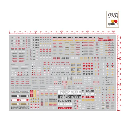 Model tool High-precision Universal Water Transfer Sticker Fluorescent Water Sticker Etching Sheet - Image 8