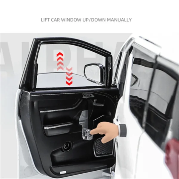 New 1/18 Toyota Alphard MPV Alloy Car Model Diecast Metal Toy Commercial Vehicles Car Model Simulation Sound and Light Kids Gift - Image 5