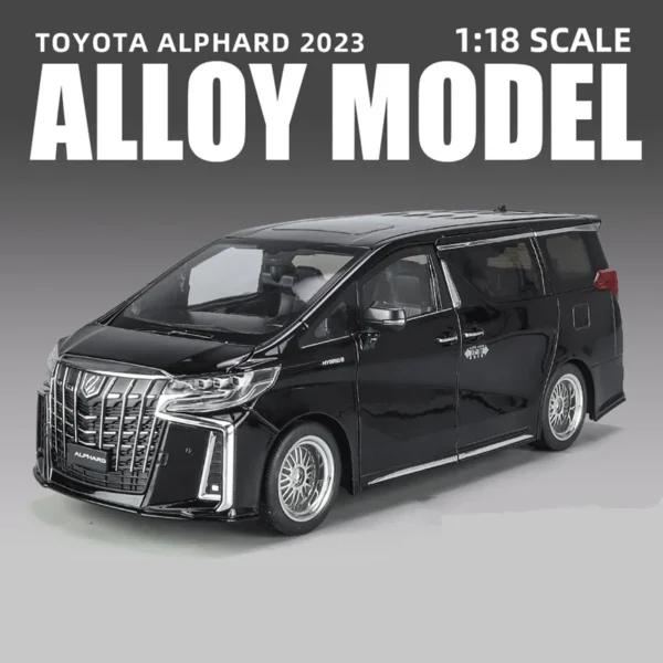 New 1/18 Toyota Alphard MPV Alloy Car Model Diecast Metal Toy Commercial Vehicles Car Model Simulation Sound and Light Kids Gift - Image 8
