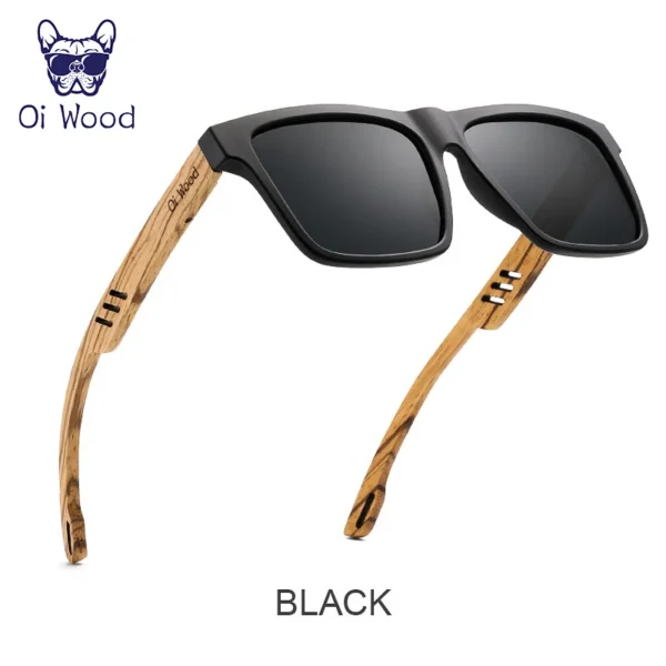 Oi Wood New High Quality Square Sunglasses For Men Polarized UV400 Fashion Sunglass Mirror Sport sun glasses Driving oculos - Image 7