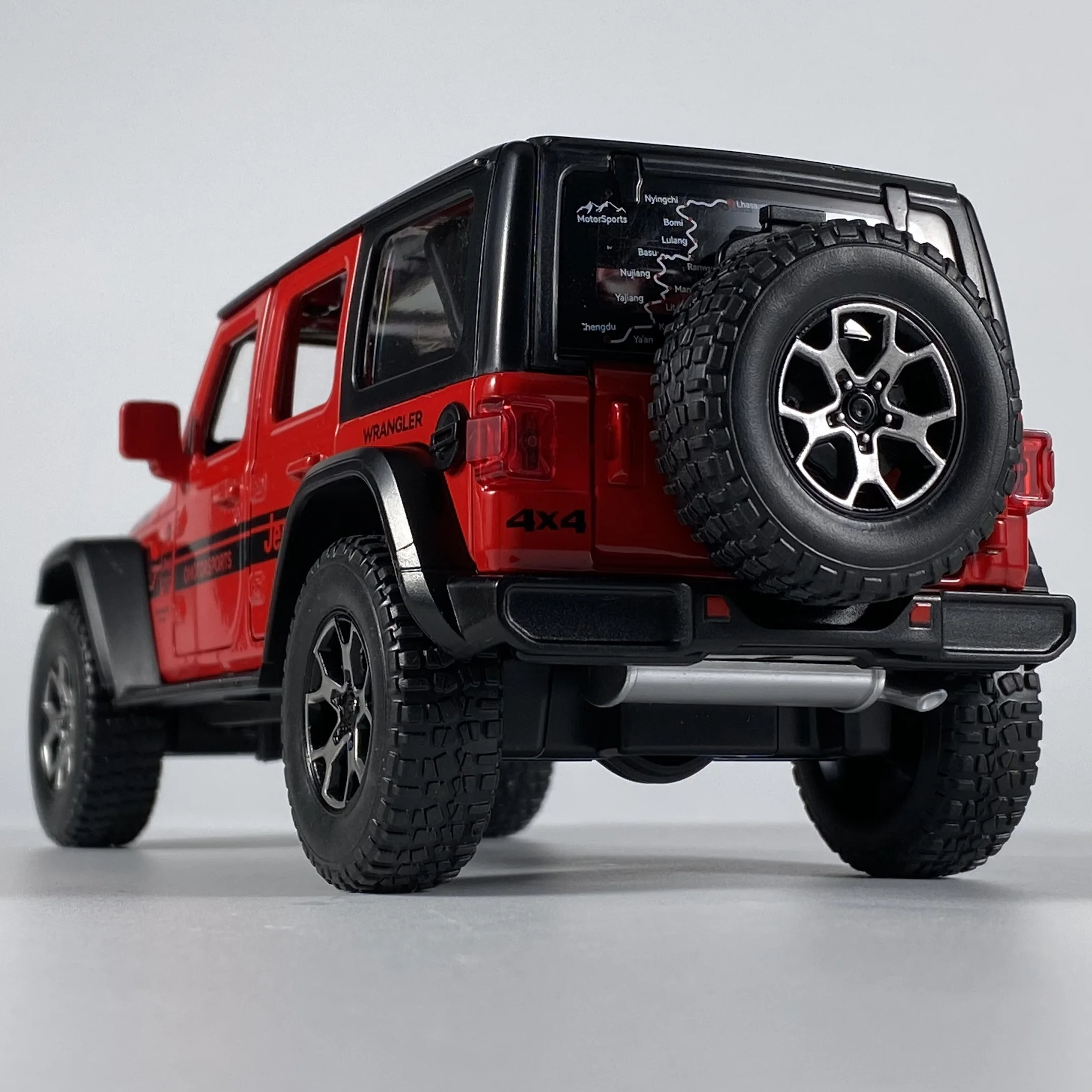 1:22 Jeep Wrangler Off Road SUV Alloy Metal Diecast Model Car Sound & Light Pull Back Collectibles Hobby Decoration Birthday Boy - Image 3