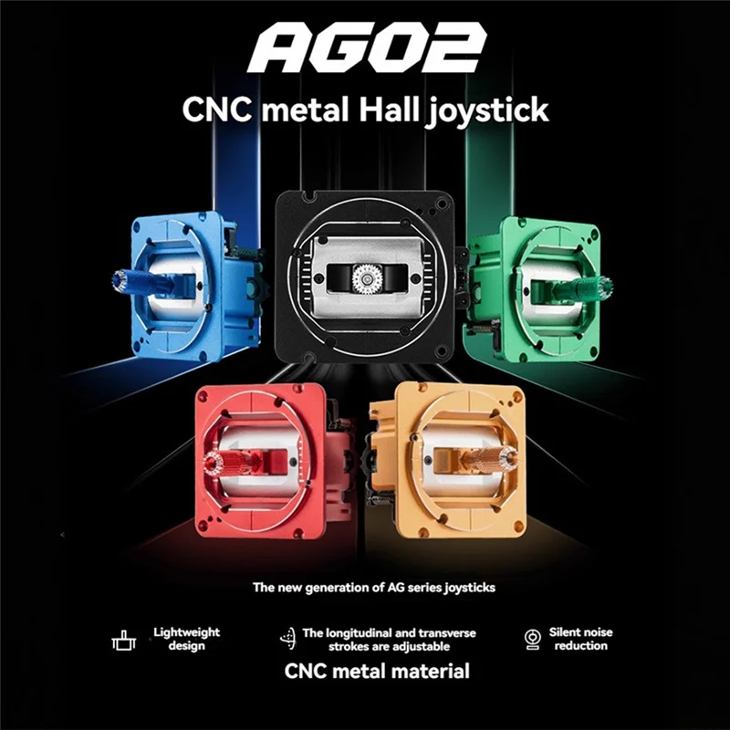 Red: NEW-For TX16S MKII For TX15 BOXER Compatible 22PCS AG02 CNC Hall Gimbals Two-Way Adjustable Metal Hall Joystick Remote Control - Image 6