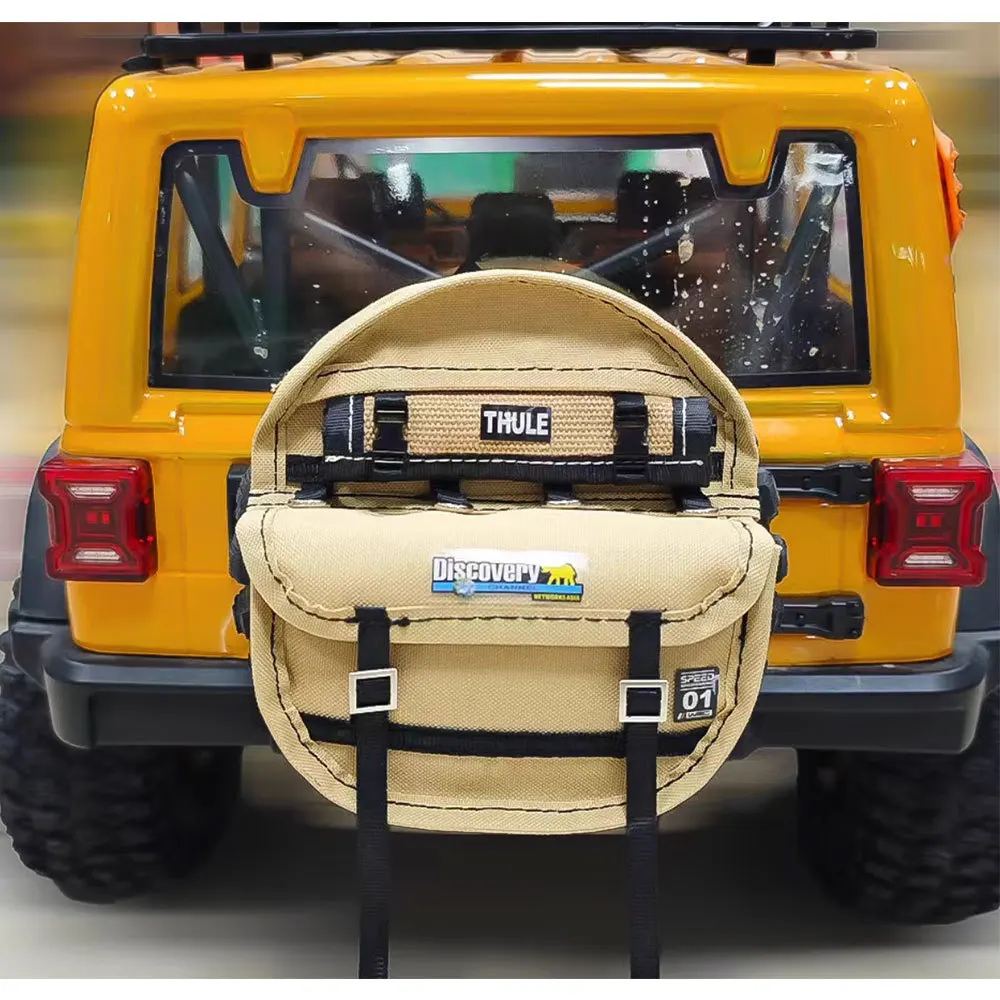 1/8 1/10 RC Spare Tire Cover for Axial SCX10 TRX4 D90 | Realistic Simulation Wheel Storage Bag  - Image 6