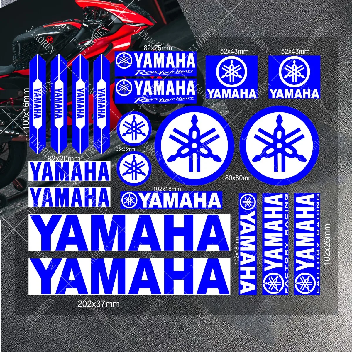 Vinyl Motorcycle Sticker YAMAHA stickers logo decal YAMAHAS Bike Helmet car MT 07 09 R1 R3 R6 NMAX TMAX XMAX TENERE 700 JOG - Image 8