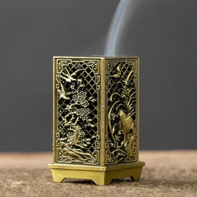 Vertical Incense Burner Zinc Alloy Incense Burner Mini Incense Burner Plum Blossom Bamboo Diffuser Home Fragrance Products - Image 8