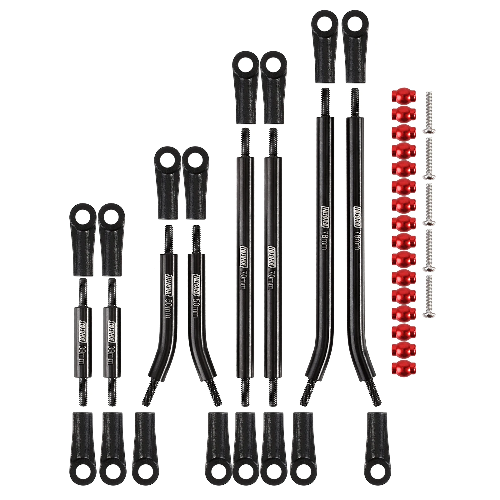 INJORA Stainless Steel High Clearance 4 Links Set Upgrade Parts For 1/24 RC Crawler Axial SCX24 Jeep Gladiator Dodge Power Wagon - Image 7