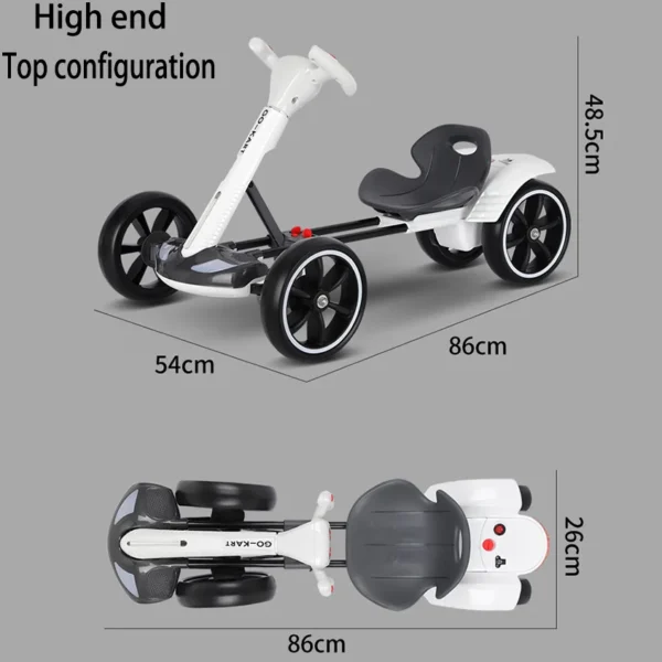 Karting electric four wheeled cart  Foldable and seatable  Portable and lightweight  No installation required - Image 5