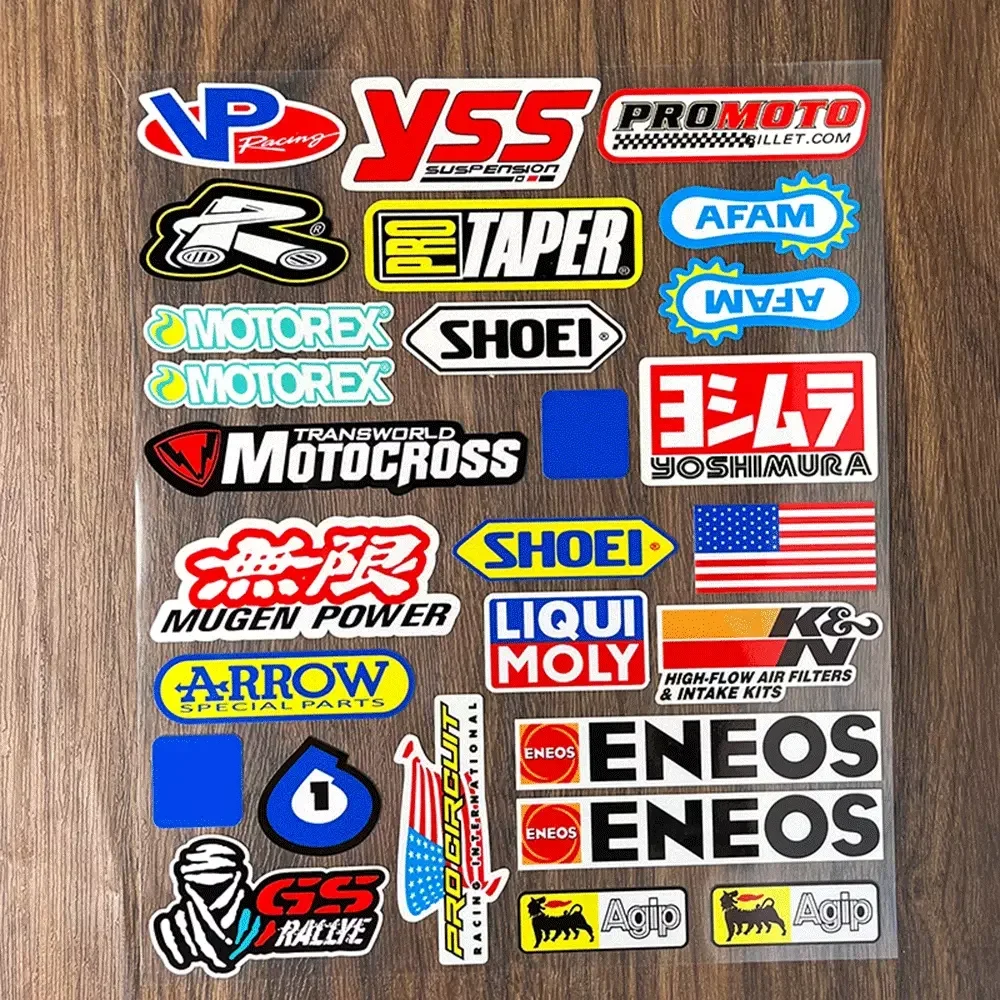 Sponsor Decals Reflective Waterproof Car Stickers Motorcycle Scooter Bicycle Bumper Modification Helmet Trunk Tail Box Decor - Image 11