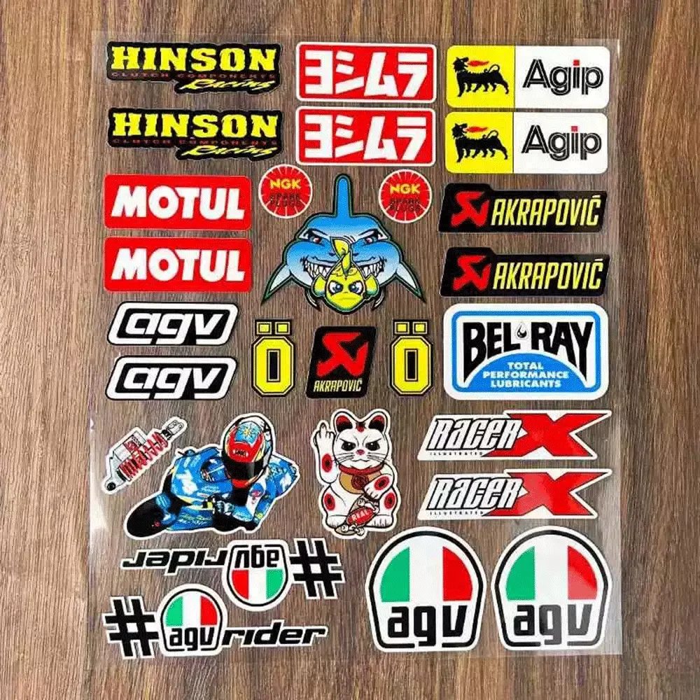 Sponsor Decals Reflective Waterproof Car Stickers Motorcycle Scooter Bicycle Bumper Modification Helmet Trunk Tail Box Decor - Image 9