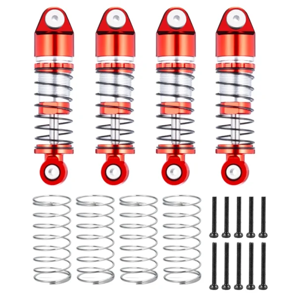 AXSPEED 4Pcs Alu 33/36/38/43/48mm Oil Shock Absorber Damper for Axial SCX24 Deadbolt C10 Wrangler Gladiator Bronco 1/24 RC Car - Image 11