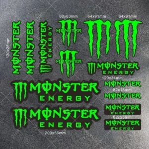 Christmas Reflective Monster Energy Sticker Logo Motorcycle Tank Helmet Bike Car Decal For Yamaha Honda Suzuki Kawasaki Ktm Bmw
