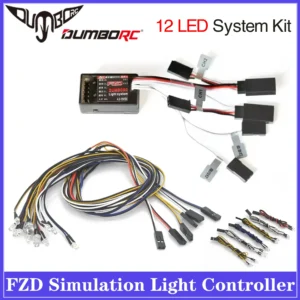 DUMBORC FZD Simulation Light Controller 12 Led Lights System Kit for 1/8 1/10 RC Car Drift Truck SCX10 TAMIYA CC01 4WD Axial