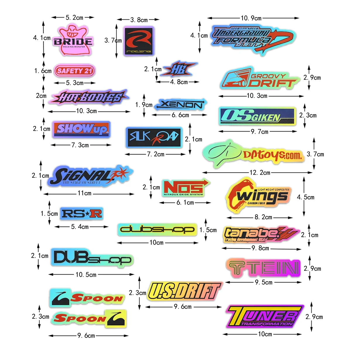 Whole Set Laser Rainbow Motorcycle Stickers Moto Bike Windshield Fairing Fender Fuel Tank Helmets Body Accessories Decals - Image 3