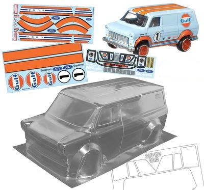 1/10 Super Van Wide body RC PC body shell lampshade 190mm width Transparent drift touring body shell For RC hsp hpi trax Tamiya - Image 9