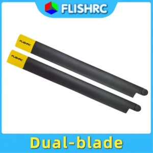 [2 blades] FLISHRC 430mm Flat Convex Main Rotor Blades Carbon Fiber Material main blade