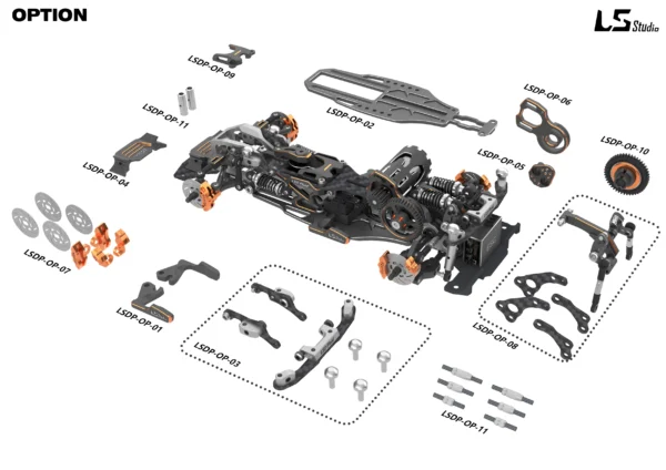 LSD Plaid RC Mini Car 1/24 RC Drift Mosquito Car Frame KIT Lightweight Electric Remote Control Drift Model Toy Holiday Gift - Image 5
