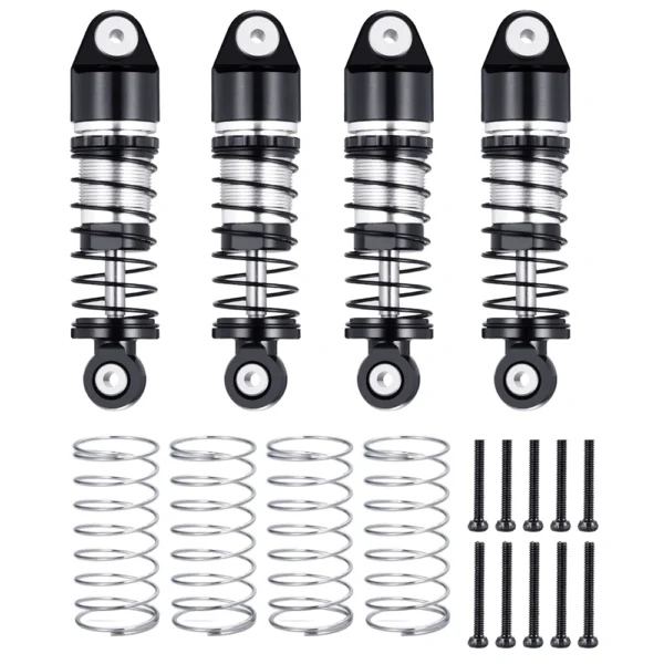 AXSPEED 4Pcs Alu 33/36/38/43/48mm Oil Shock Absorber Damper for Axial SCX24 Deadbolt C10 Wrangler Gladiator Bronco 1/24 RC Car - Image 8