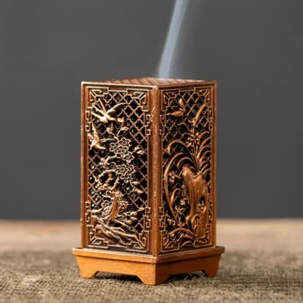 Vertical Incense Burner Zinc Alloy Incense Burner Mini Incense Burner Plum Blossom Bamboo Diffuser Home Fragrance Products - Image 9