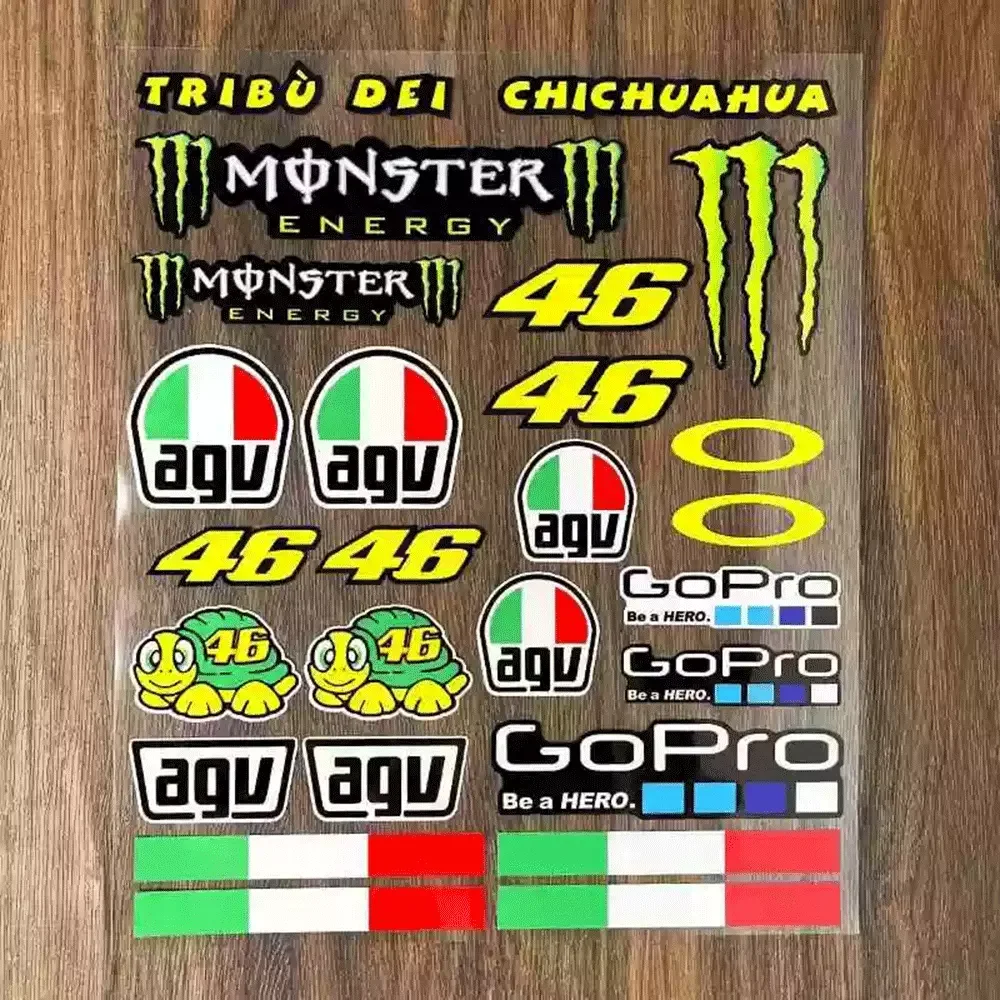 Sponsor Decals Reflective Waterproof Car Stickers Motorcycle Scooter Bicycle Bumper Modification Helmet Trunk Tail Box Decor - Image 8