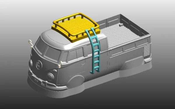 1/10 T1 van bus Pickup RC PC shell body 190mm width light Cup Transparent no painted drift body for RC hsp hpi trax mst Tamiya - Image 4