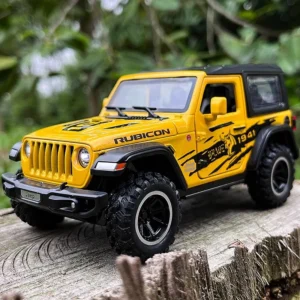 1:32 Jeep Wrangler Rubicon Alloy Off Road Diecast Model Sound &  Lihgt Toy Home Interior Decoration Kids Gift Birthday Present