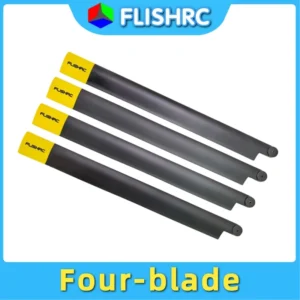 [4 blades] FLISHRC 430mm Flat Convex Main Rotor Blades Carbon Fiber Material main blade