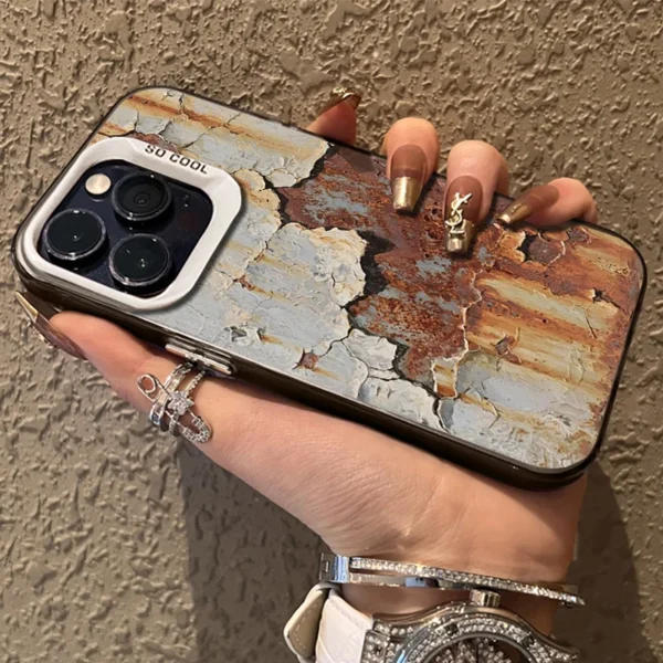 Retro Industrial Style Rusty Phone Case for IPhone 16 15 14 13 12 11 Pro Max Mini X XR XSMAX 8 7 Plus Anti Fall Matte Back Cover - Image 6