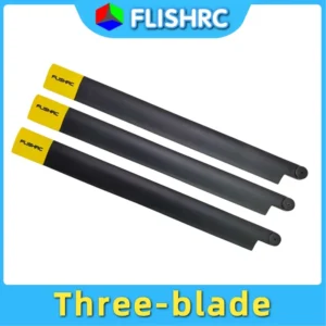 [3 blades] FLISHRC 430mm Flat Convex Main Rotor Blades Carbon Fiber Material main blade