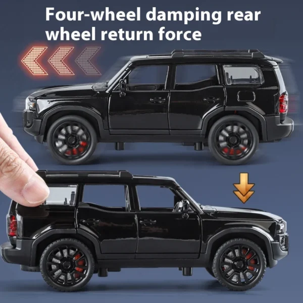 1:32 TOYOTA PRADO Land Cruiser Off Road Vehicle Metal Alloy Diecast Model Car Outdoor Display Collectibles Decorative Gift Boy - Image 4
