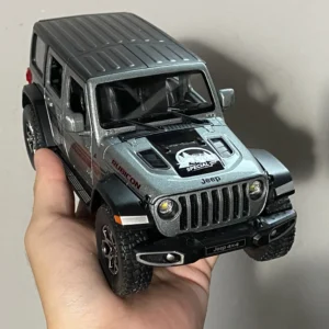 1:22 Jeep Wrangler Off Road SUV Alloy Metal Diecast Model Car Sound & Light Pull Back Collectibles Hobby Decoration Birthday Boy
