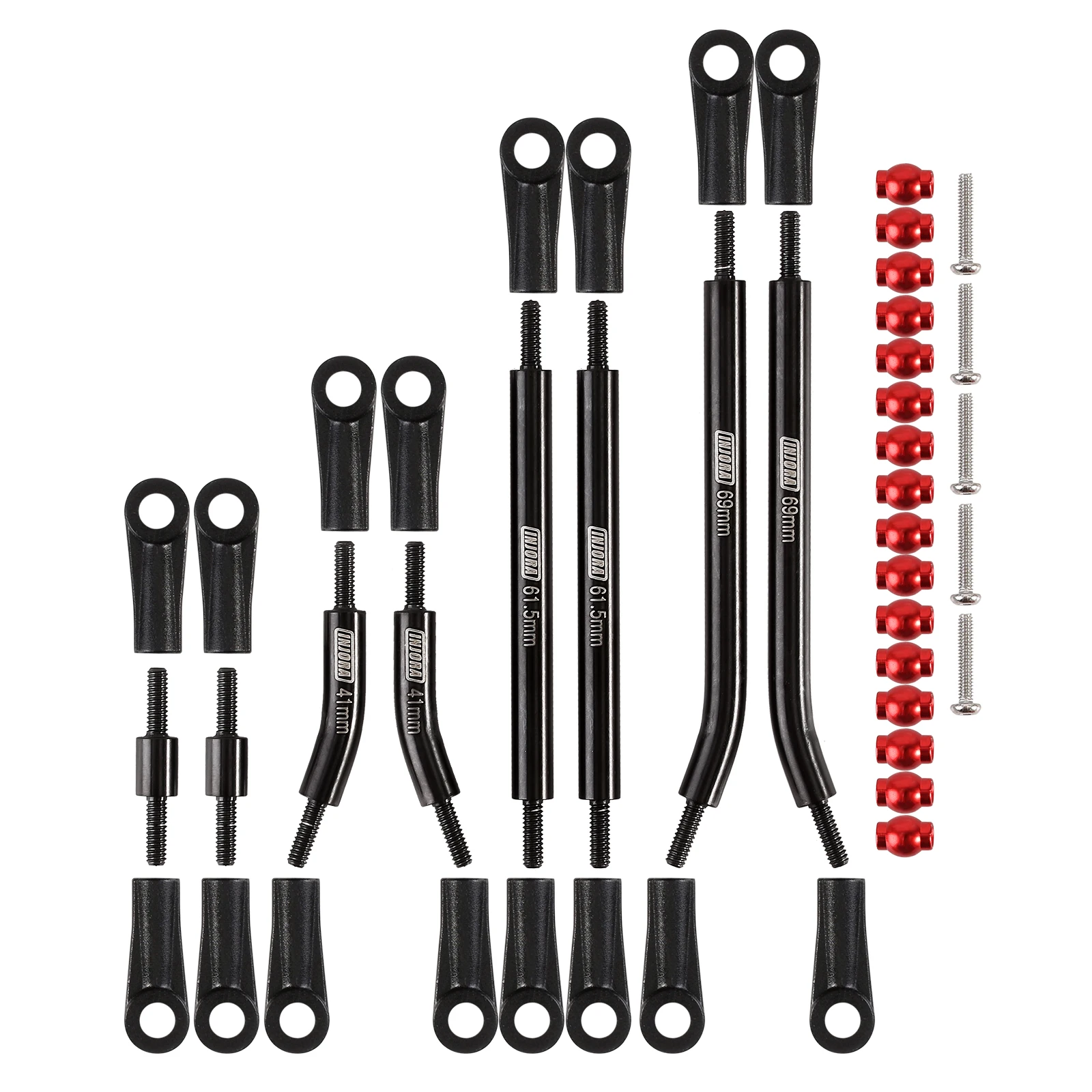 INJORA Stainless Steel High Clearance 4 Links Set Upgrade Parts For 1/24 RC Crawler Axial SCX24 Deadbolt B17 - Image 7