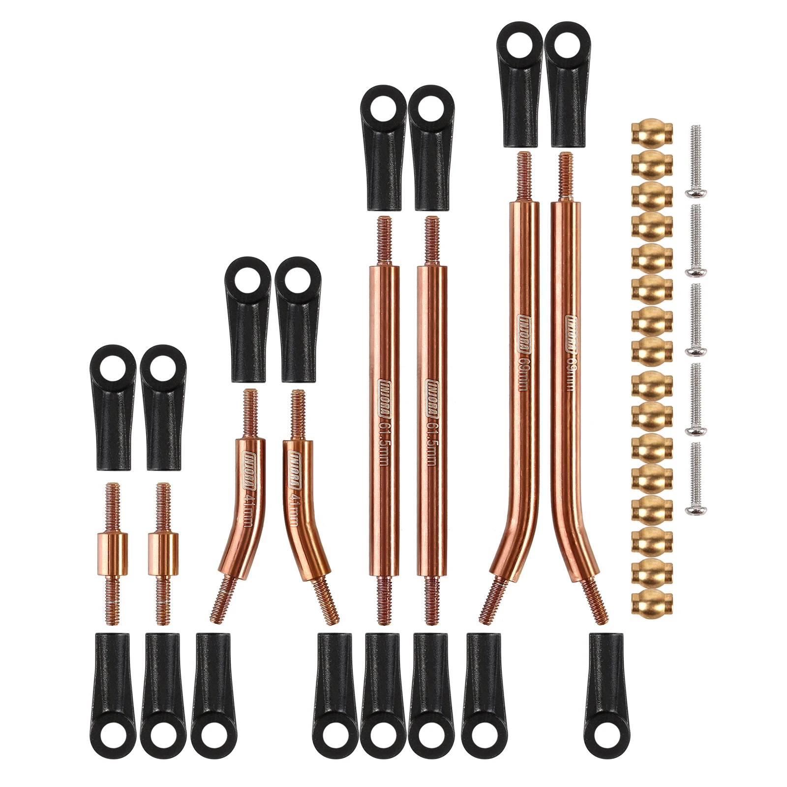 INJORA Stainless Steel High Clearance 4 Links Set Upgrade Parts For 1/24 RC Crawler Axial SCX24 Deadbolt B17 - Image 9