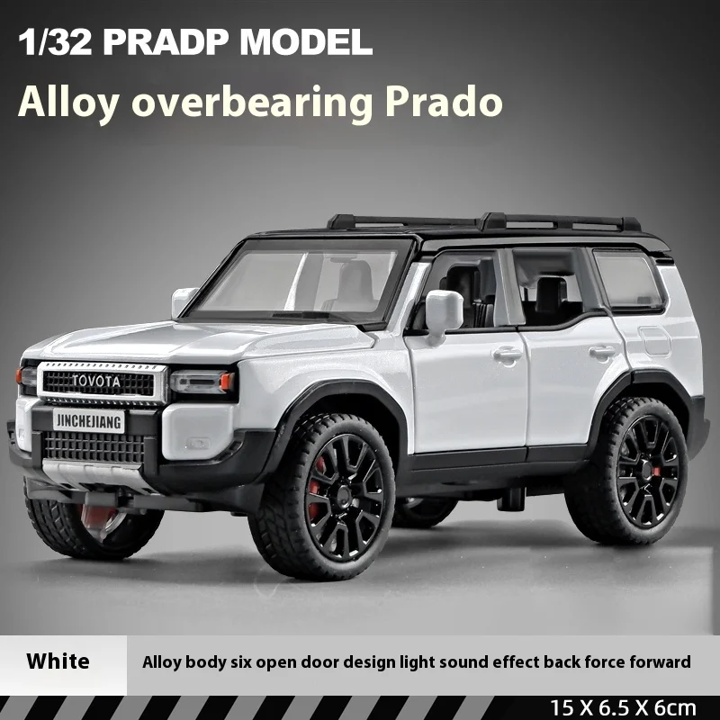 1:32 TOYOTA PRADO Land Cruiser Off Road Vehicle Metal Alloy Diecast Model Car Outdoor Display Collectibles Decorative Gift Boy - Image 8