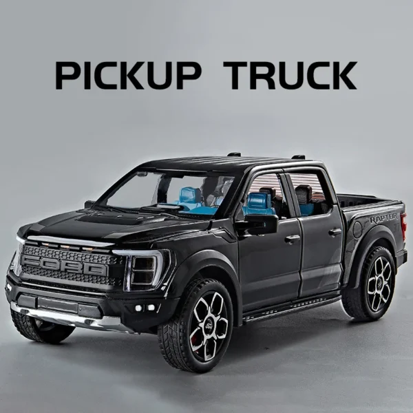 1:20 Ford Raptor F150 Pickup Alloy Truck Car Model Diecast Metal Off-road Vehicle Car Model Sound Light Simulation Kids Toy Gift - Image 8