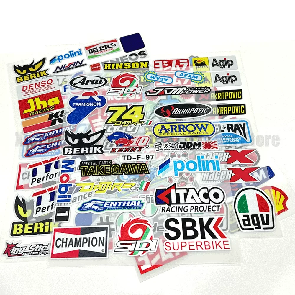 Sponsor Decals Reflective Waterproof Car Stickers Motorcycle Scooter Bicycle Bumper Modification Helmet Trunk Tail Box Decor - Image 3