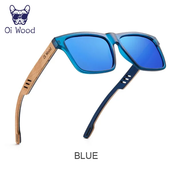 Oi Wood New High Quality Square Sunglasses For Men Polarized UV400 Fashion Sunglass Mirror Sport sun glasses Driving oculos - Image 10