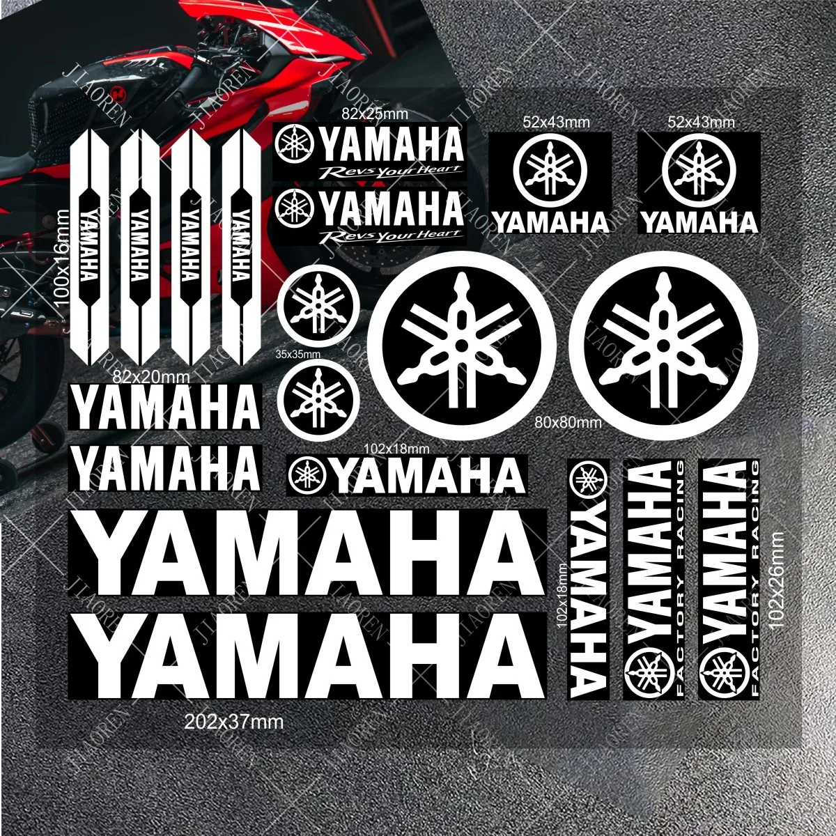 Vinyl Motorcycle Sticker YAMAHA stickers logo decal YAMAHAS Bike Helmet car MT 07 09 R1 R3 R6 NMAX TMAX XMAX TENERE 700 JOG - Image 7