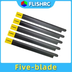 [5 blades] FLISHRC 430mm Flat Convex Main Rotor Blades Carbon Fiber Material main blade