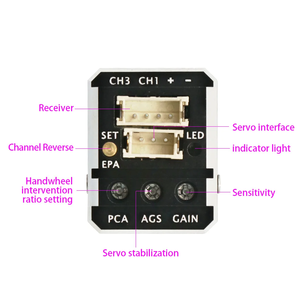 Hotrc F11 Automatic Stability Control Gyroscope for RC Drift Racing Car Professional RC Gyro Integrated Compact - Image 2