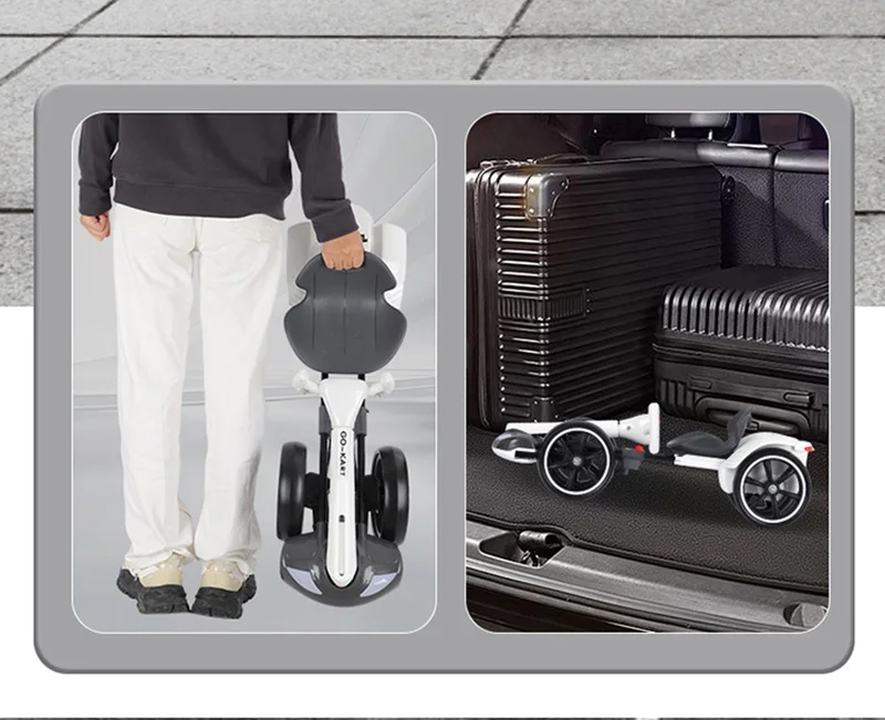 Karting electric four wheeled cart  Foldable and seatable  Portable and lightweight  No installation required - Image 7