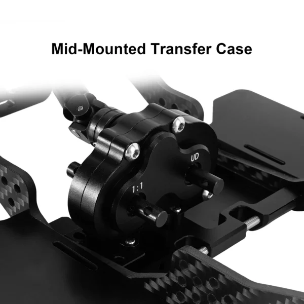 LCG-Chassis-Kit: INJORA Front Mounted Transmission LCG Carbon Fiber Chassis Kit for 1/10 RC Crawlers (INC 10F) - Image 4