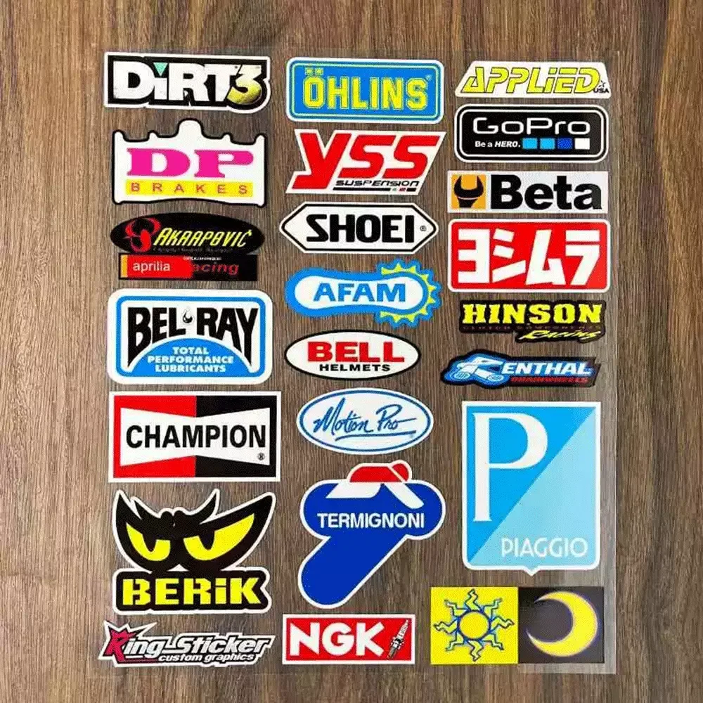 Sponsor Decals Reflective Waterproof Car Stickers Motorcycle Scooter Bicycle Bumper Modification Helmet Trunk Tail Box Decor - Image 10
