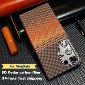 NEW 2025 Carbon Fiber Magsafe Case For Samsung Galaxy S23 S24 S25 Ultra Matte Sunset Sunrise Magnetic Hard Thin Armor Cover