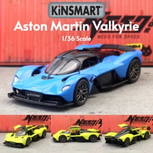 KiNSMART Toy Car Model 1/36 Aston Martin Valkyrie Diecast Alloy Miniature Pull Back Vehicle Collection Gift For Children Boy