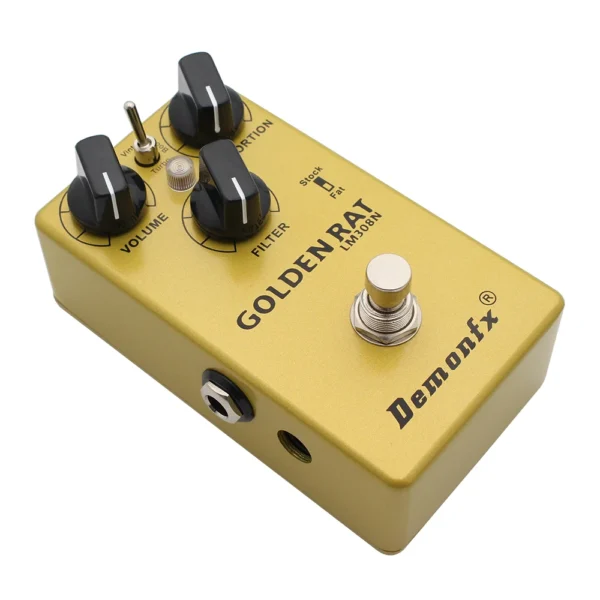 GOLDEN-RAT: Demonfx GOLDEN RAT Guitar Effect Pedal  Fuzz Distortion Booster  True Bypass  High Quality - Image 5