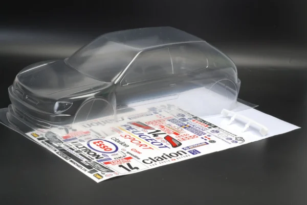 High quality 306 WRC 1/10 Rally RC PC body shell lampshade190mm width Transparent drift body shell RC For hsp Tamiya XV-01 PTG - Image 3