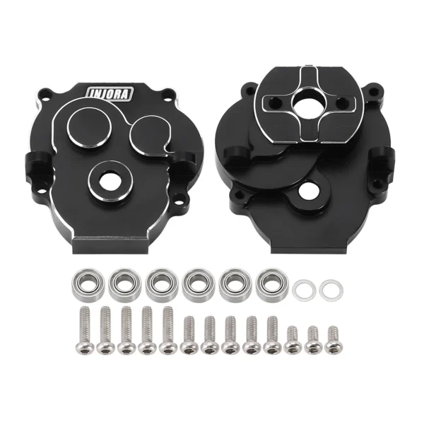 INJORA CNC Aluminum Transmission Housing with Bearings for 1/18 RC Crawler TRX4M Upgrade (4M-51) - Image 7